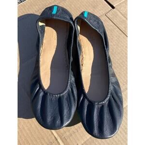 TIEKS By Gavrieli Classic Matte Black Italian Leather Ballet Flats Size 10 NEW